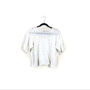 loveshackfancy • isabella foil print boxy top